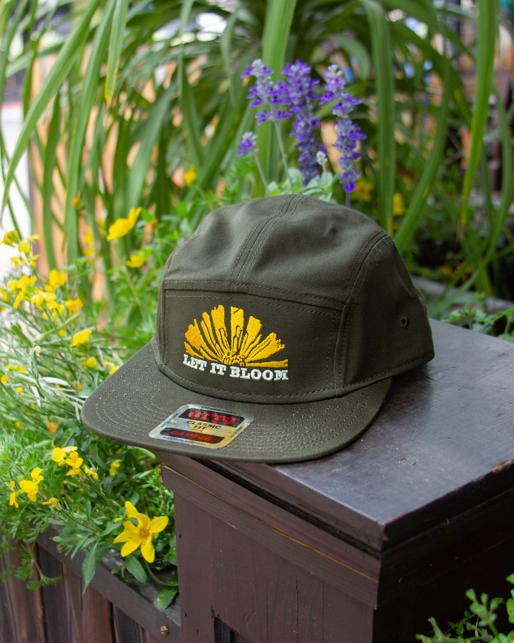 LET IT BLOOM 5 Panel Camper Hat