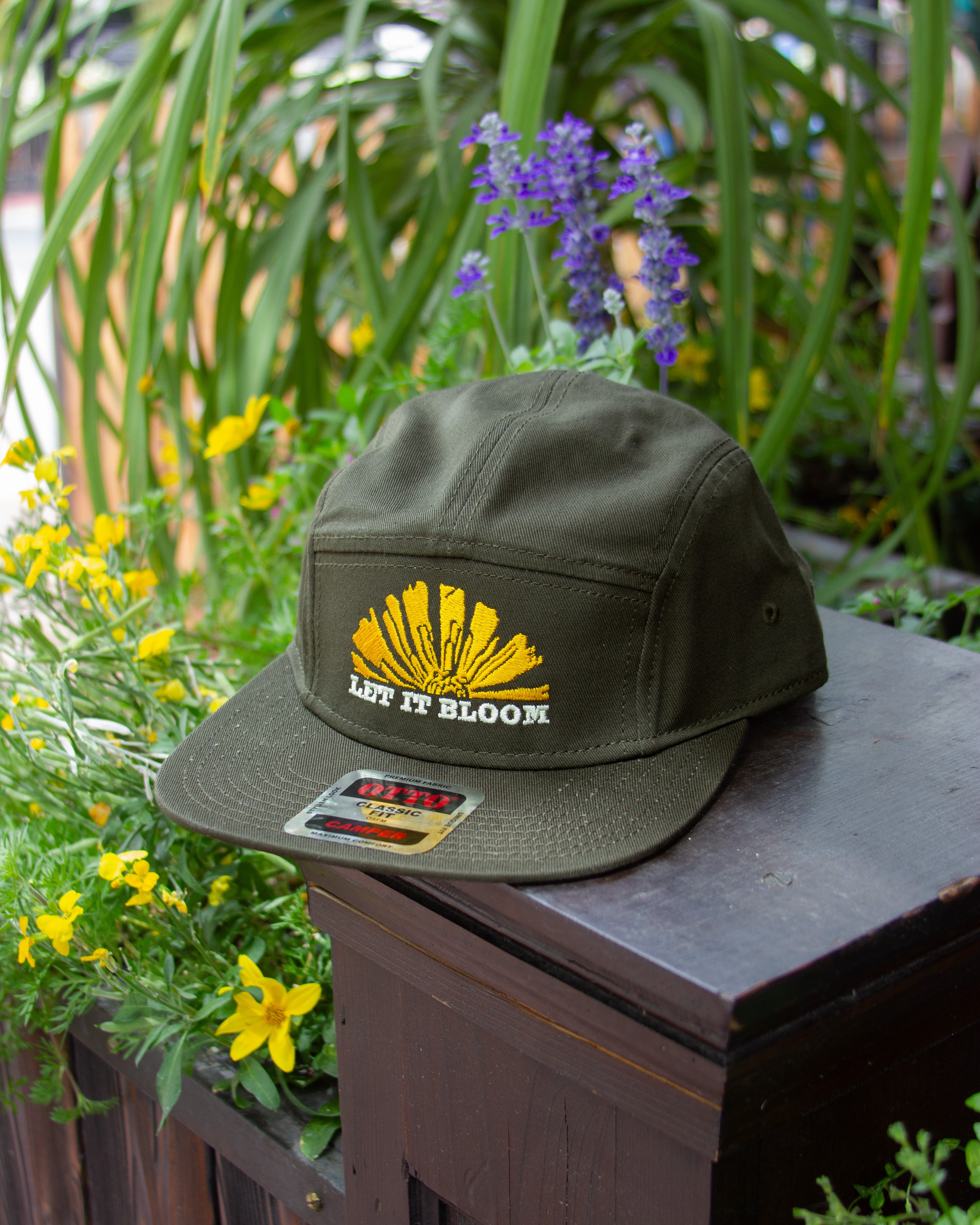 LET IT BLOOM 5 Panel Camper Hat