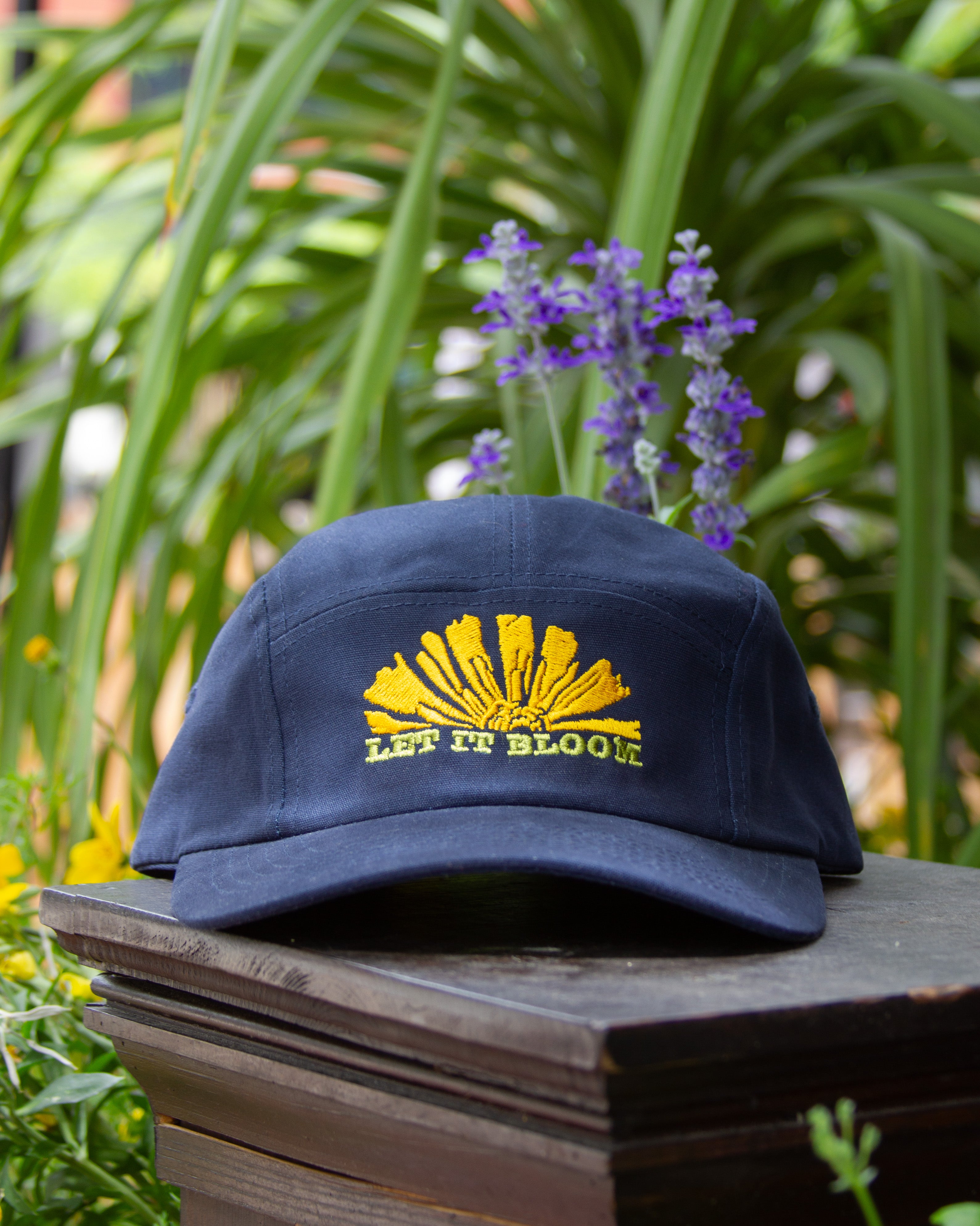 LET IT BLOOM Brushed Cotton Camper Hat